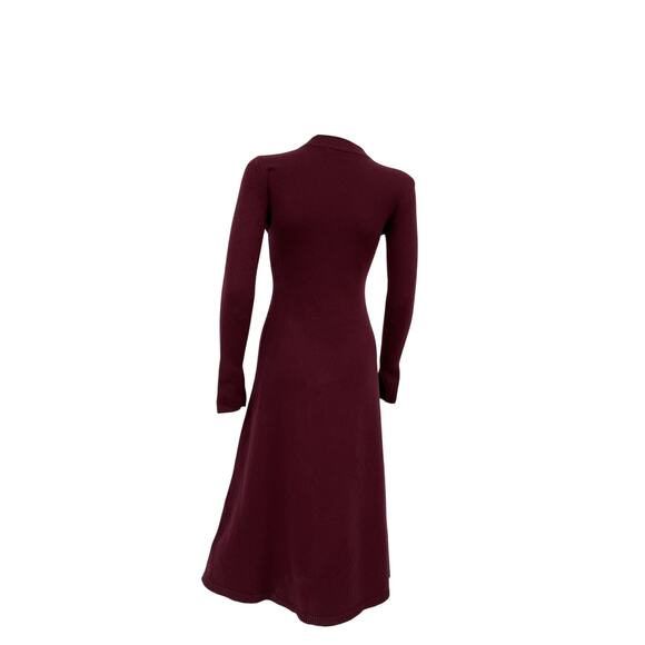 Ralph Lauren Wool-Blend Purple Long-Sleeve Sweater Dress Size XS - Picture 3 of 5